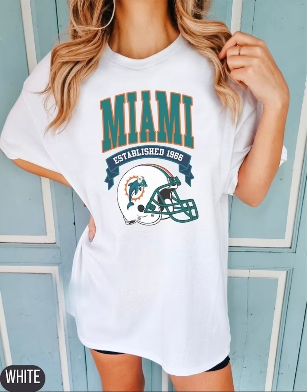 Miami Football Comfort Colors Graphic Tee Dolphins Retro Shirt